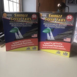 Adams Speed Shingle Tabs Commercial Grade for Christmas Lights 2 Pack 100 Tabs - Picture 1 of 5