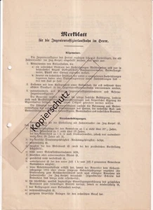 Hoja informativa para la carrera de oficial de ingeniería en el ejército oficial 1939 solicitud - Imagen 1 de 4