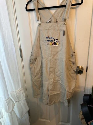 Vintage Disney Plus Size 18W  Mickey  Khaki Shortalls - Image 1 of 4