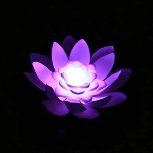 LED Floating Water Lily  Pad Lights Purple-changing lights Fast shipped from GA - Picture 1 of 1