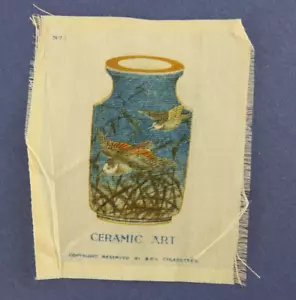 Vintage Tabacco Sigaretta Silk Card 1913 Presidente Sigarette Ceramica Arte Vaso Bd - Foto 1 di 2