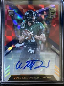2020 Cole McDonald Autograph Auto Donruss Elite Rookie RC /99 Tennessee Titans - Bild 1 von 2