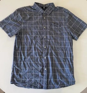 Volcom Stone Mens Kelso Plaid Stormy Blue Short Sleeve Button Up Shirt 2XL XXL - Picture 1 of 7