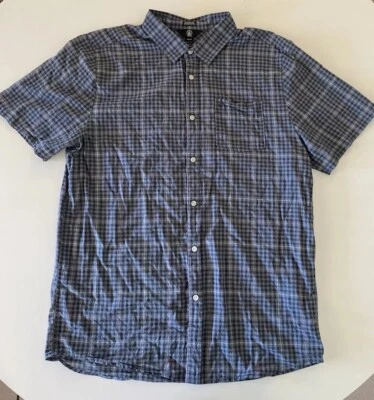 Volcom Stone Mens Kelso Plaid Stormy Blue Short Sleeve Button Up Shirt 2XL XXL - Image 1 of 4