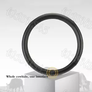15" (38CM) Car Steering Wheel Cover Genuine Leather For Toyota New Black X1 - Picture 1 of 9
