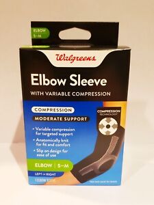 Walgreens Elbow Sleeve W/ Variable Compression - Size: S-M - Free Shipping!