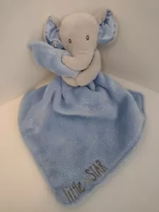 Peluche Sonaglio Elefante Blu Lovey 13" Piccola Stella Bambino Antipasti Usato in Ottime Condizioni - Foto 1 di 4
