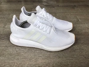 Adidas Mens Swift Run F35206 White / Gum Running Shoes Sneakers Size 12.5 Knit - Picture 1 of 11