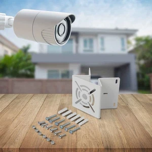 White Coated Metal Bracket for Outdoor For CCTV Camera Corner Mounting - Zdjęcie 1 z 12
