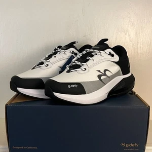 Gdefy MightyGlide Veroshock Comfort White and Black Athletic Shoes - Picture 1 of 10