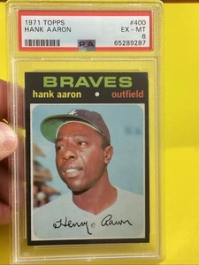 1971 Topps #400 Hank Aaron Braves PSA 6 EX/MT high end for grade - Picture 1 of 4