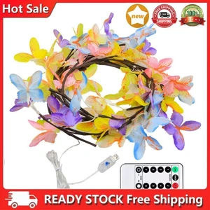 LED-Schmetterlings-Weidenranken-Lichterkette 8 Beleuchtungsmodi Dekoration (18 m - Bild 1 von 12