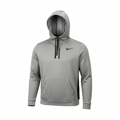 Sudadera con capucha Nike Therma-Fit gris negra para hombre Foto 1 de 4