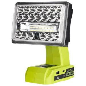 28W 2000LM LED Flashlight Work Light Spotlight Lamp for Ryobi 18V Li-ion Battery - Picture 1 of 8