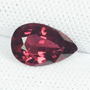1.57 ct Best Grade PURPLE RED NATURAL RHODOLITE PYROPE GARNET  Pear Gemstone DL - Picture 1 of 4