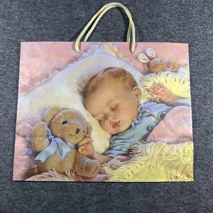 NOS Vintage 90s American Greetings Gift Bag Baby Pastel Teddy Bear - Bild 1 von 11