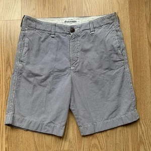 Abercrombie Kids Shorts Boys Size 16 Grey White Checkered Plaid Preppy Cotton - Picture 1 of 5