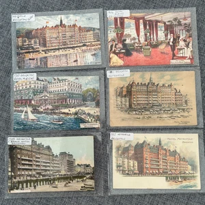 BRIGHTON SUSSEX VINTAGE HOTELS POSTCARD JOB LOT X 6 - Picture 1 of 2