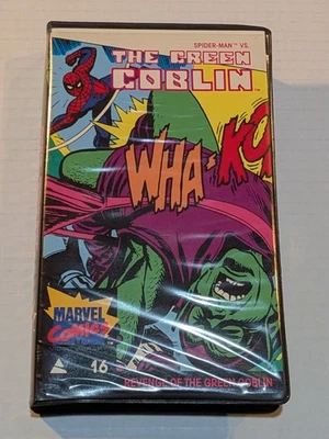 Spider-Man vs The Green Goblin VHS 1985 Animated Marvel Comics Prism - Image 1 of 3