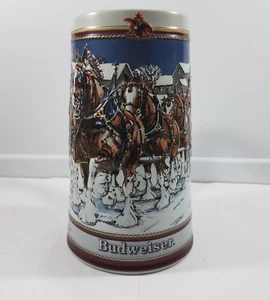 Vintage Anheuser Busch Budweiser Stein Bierkrug Bud Clydesdale 1989 Vintage Mug - Bild 1 von 9
