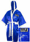 Robe de boxe bleue signée titre signé Gerry Cooney - (SCHWARTZ SPORTS COA)