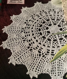 CROCHET ~ “Tulip Doily” ~ PATTERN~ - Picture 1 of 2