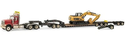 1:50 Diecast Masters International HX520 Semi w/Lowboy & CAT 320DL Excavator NEW - Image 1 of 3
