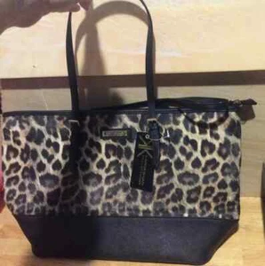 50% OFF RRP$130 NWT KARDASHIAN KOLLECTION LARGE LEOPARD PRINT TOTE BAG - Picture 1 of 7