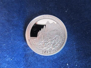  2012-S Silver Quarter ACADIA Deep Cameo Mirror Proof Upper  Grading Ranges - Picture 1 of 4