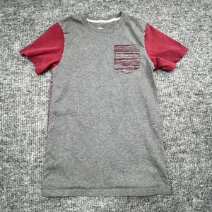 Nike Shirt Mens Small S Gray Red Zebra Stripe Pocket Tee Slim Light Weight - Picture 1 of 13
