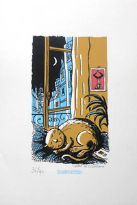 CATEL & GRISSEAUX - LUCIE: DIE KATZE - Exlibris Siebdruck Rasputin 40 Ex. - Bild 1 von 1