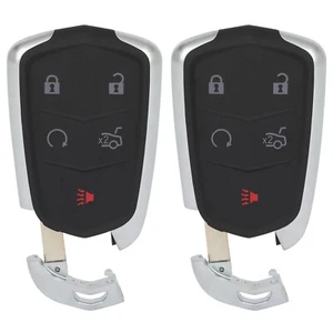 2x For CADILLAC CTS 2015 2016 2017 2018 2019 Remote Key Fob Uncut Shell Case - Picture 1 of 5