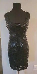 **Nuevo con etiquetas** Vestido negro con lentejuelas Arden B talla M elástico - Imagen 1 de 6