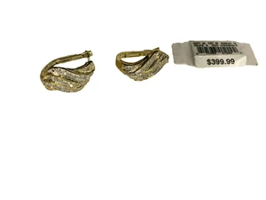 Pendientes de diamantes de oro sobre latón 0,5 CTW - Imagen 1 de 3