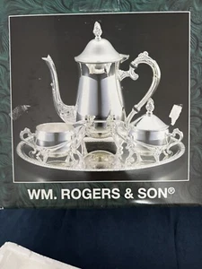 Wm Rodgers & Sons- Four (4) Piece Silver Plate Coffee Service with Tray - Picture 1 of 3