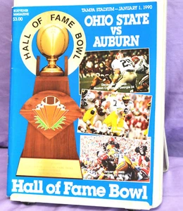 1990 Hall of Fame Bowl Football Program - Auburn Tigers vs Ohio State Buckeyes - Picture 1 of 1