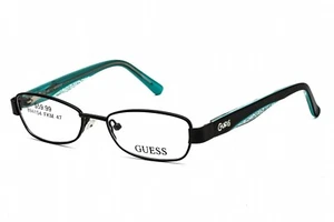 GUESS Womens Kids GU 9092 B84 Satin Black Rectangular Frame Eyeglasses  47mm - Picture 1 of 2