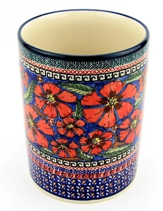 Polish Pottery Kitchen Utensil Holder from Zaklady Boleslawiec, 7" High - Picture 1 of 4
