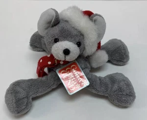 Gund Sitzsack Plüsch Weide Maus Weihnachtsmann Mütze Schal 88184 4 Zoll Neu mit Etikett Schlapp lange Beine - Bild 1 von 8