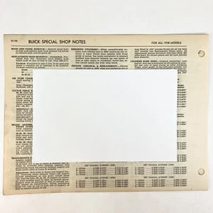 1938 Buick Mechanical Specks Manual Vintage Original - Picture 1 of 1