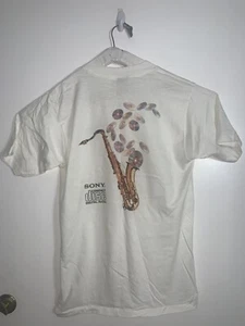 Vintage Sony Compact Disc Digital Audio White T Shirt “New” Single Stitch Oneita - Picture 1 of 20