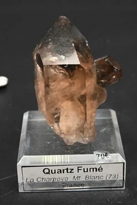 Cristal Quartz Fumé de Grimsel Suisse mineraux de collection spécimen 60x40mm - Imagen 1 de 13