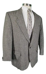 Magee Donegal Tweed Mens Taupe 2 Btn Wool Blazer 46L Canada - Picture 1 of 5