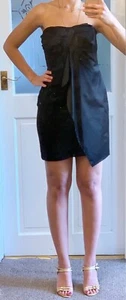 BCBG Black Party Dress Size UK10 US 8 - Picture 1 of 7