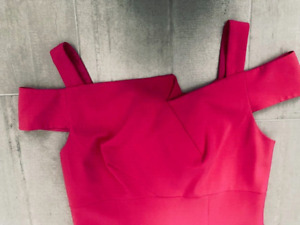 Adrianna Papell dress size 10 -Cerise Pink - VGC