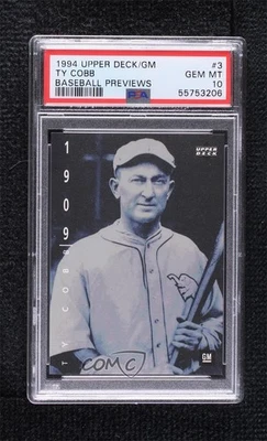 General Motors Ken Burns Baseball 1994: The American Epic Ty Cobb PSA 10 GEM MT Foto 1 de 3