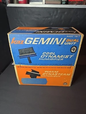 De colección Raro Kaz GEMINI Doble Unidad Cool DynaMist Humidificador Cálido Dynasteam Vaporizador Foto 1 de 4