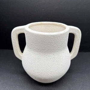 White marvel Two Handle Vase - Picture 1 of 4