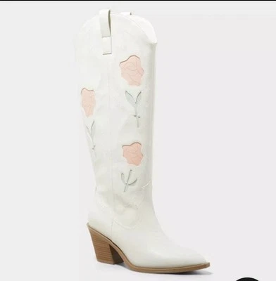 New Universal Thread Women's Dixie Bone Floral Western Cowboy Boots Size 6 - Image 1 of 3