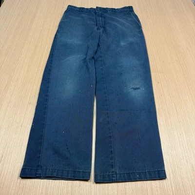 Vintage Dickies 874 Work Pants Faded Distressed skater Navy grunge loose 33x30 - Image 1 of 4